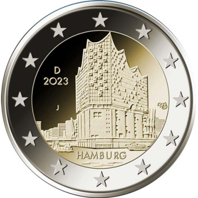 2Euro-Münze-Elbphilharmonie-Hamburg-Deutschland-2023-J