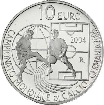 San Marino 5 Euro - 10 Euro 2004 FIFA Fußball WM - 40 g Silber