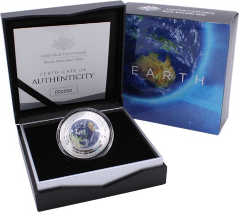 Australien-5 dollar-2018-AGpp-Earth-Erde-Etui