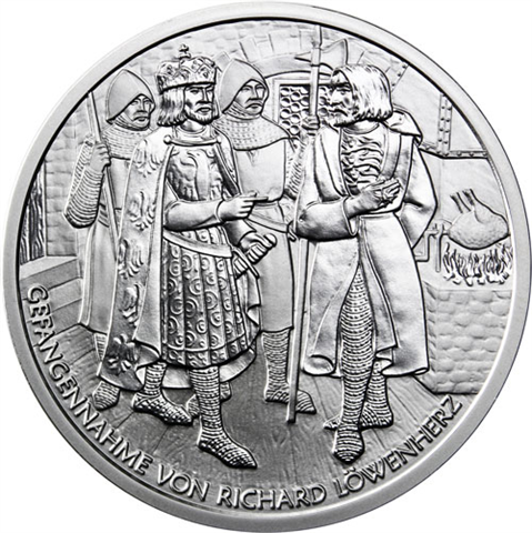 Österreich-10-Euro-2009-Silber-PP-Richard-Löwenherz-Etui