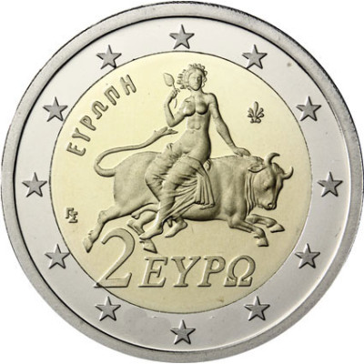 Griechenland 2 Euro 2010 bfr. Europa auf dem Stier