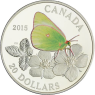 Kanada-20 Dollar-2015-AGpp-Colias Schmetterling-Farbe-RS