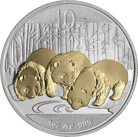China-10Yuan-2013-AG-Panda-Goldveredelung-FD-VS