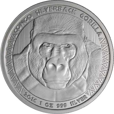 Kongo-5000 Francs-2016-AGstgl-Gorilla-RS