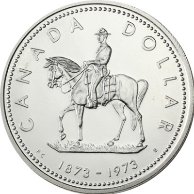Kanada 1 Dollar Silber 1973 Berittene Polizei - Mounted Police