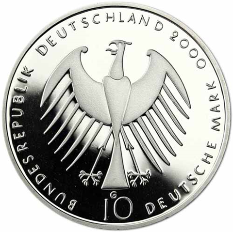 Deutschland-10-DM-Silber-2000-PP-Natur-Erde-Mensch,-EXPO-2000-I