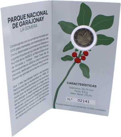 Spanien-2Euro-2022-PP-Garajonay-Coincard