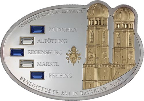 Cook Islands- 5 Dollar-2006-AGpp-Papst in Bayern-RS