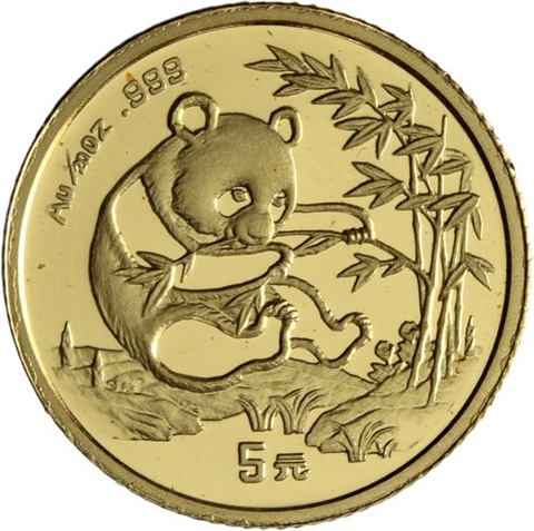 China-5Yuan-1994-AUstgl-ChinaPanda-VS