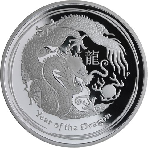 Australien-1 Dollar-2012-AGpp-Lunar II Drache-RS