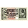 Banknoten - 3 Banknoten 1 ,2 und 5 Reichsmark kassenfrisch