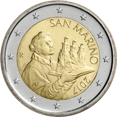 San Marino 2 Euro  Kursmünzen mit neuen Motiven für Sammler  2017 