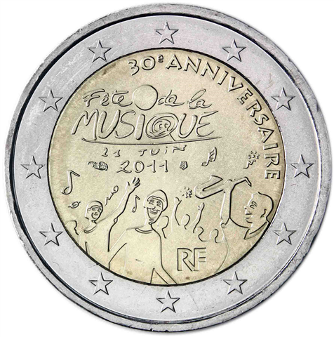 Frankreich 2 Euro 2011 stgl. Fest der Musik