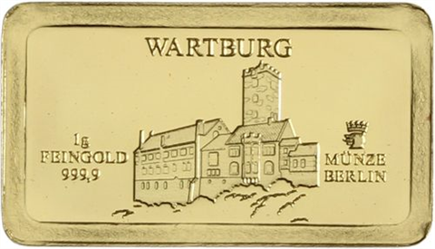 Deutschland-10x1g-AUpp-Quadriga Wahrzeichen-Etui