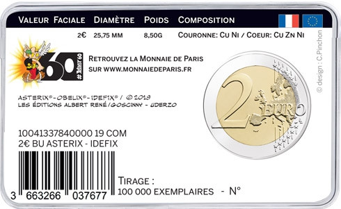 Frankreich 2 Euro Idefix und Asterix