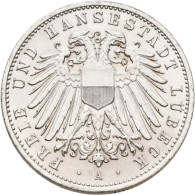 Kaiserreich 2 Mark 1904 - 1912 Stadtwappen Lübeck J.81 I