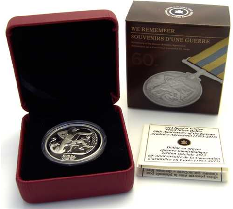 Kanada 1 Dollar 2013 PP Der 60. Jahrestag der koreanische Waffenstillstandsabkommen 1