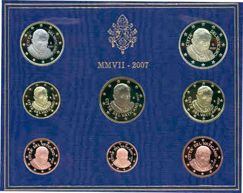 Vatikan 3,88 Euro 2007 KMS Papst Benedikt XVI. im Folder