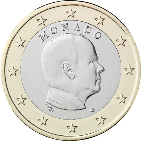 Monaco 1 Euro Kursmünzen 2009 Fürst Albert II