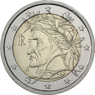 Kursmünze Italien 2 Euro 2012 Dante Alighieri Sondermünzen Gedenkmünzen Zubehör Münzsammlung Münzkatalog 