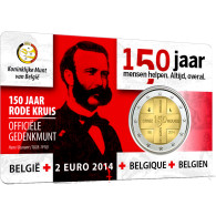 Belgien 2 Euro 2014 Stgl. Rotes Kreuz in Coin Card 