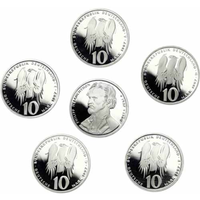 Deutschland-10-DM-Silber-1997-PP-500.-Geburtstag-Philipp-Melanchton-MzzA-J