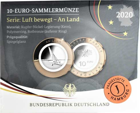 Deutschland 10 Euro 2020 PP An Land - Strandsegler Mzz. J