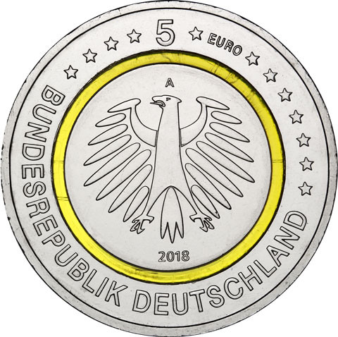 Deutschland 5 Euro 2018 Stgl. Subtropische Zone, Mzz. A