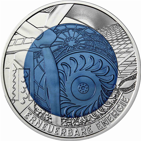 Österreich 25 Euro 2010 Hgh Silber Niob - Erneuerbare Energie I