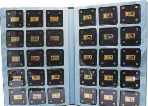 Deutschland-30x1-500unze-AU-Farbe-D-Mark Banknoten-Folder
