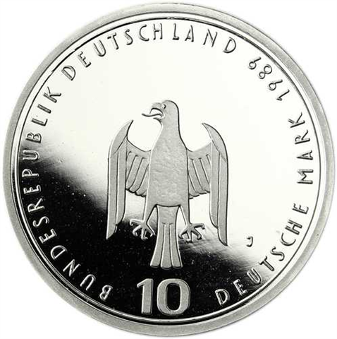 Deutschland 10 DM Silber 1989 PP 800 Jahre Hafen und Hamburg I