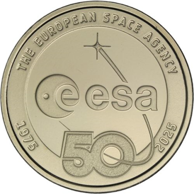 Belgien-2,5 Euro-2025-Messingstgl-50 Jahre ESA-RS