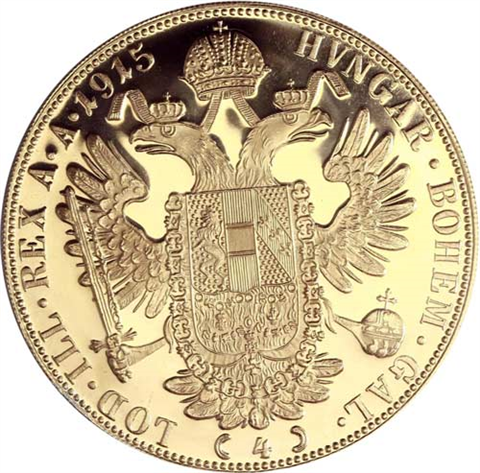Vierfach-Dukaten-Gold-Kaiserreich-Österreich-1915-Goldmünze-RS