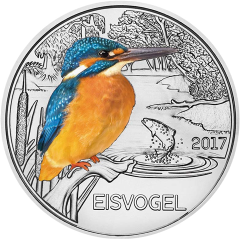 Österreich 3 Euro 2017 Tier-Taler Eisvogel I