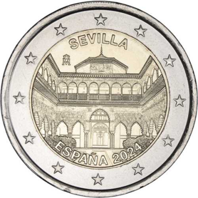 Spanien-2Euro-2024-bfr-Altstadt Sevilla-RS