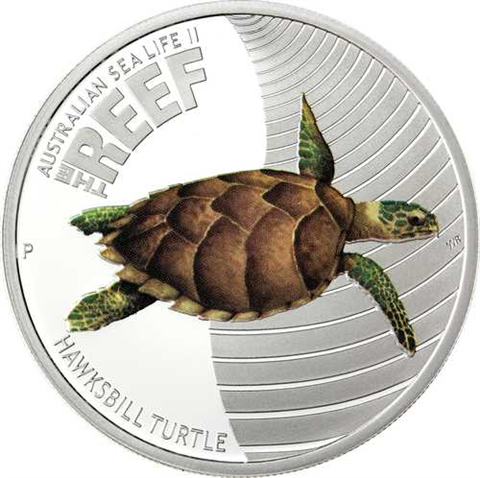 Australien-50 Cent-2011-AGpp-Farbe-Turtel-RS