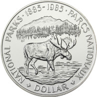 Kanada 1 Dollar Silber 1985 Nationalpark - Elch