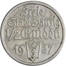 Danzig-0,5 Gulden-1927-AG-Kogge-VS