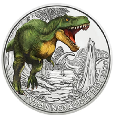 Österreich-3-Euro-2020-Tyrannosaurus-Rex-I-und-II