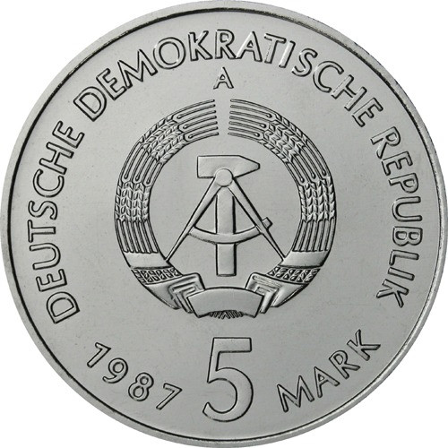 J.1613 - DDR 5 Mark 1987 - Nikolaiviertel in Berlin