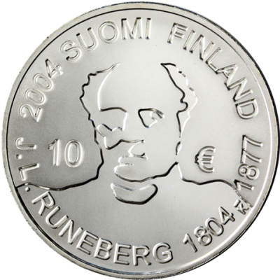 Finnland-10-Euro-2004-AgStgl-Runeberg-RS