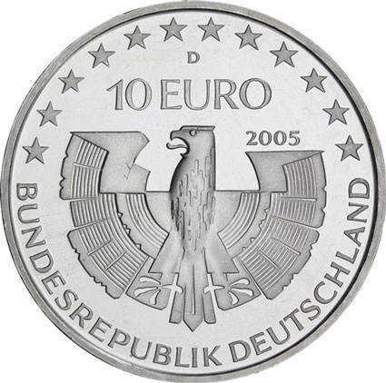Deutschland 10 Euro Silbermünzen  2005  Nationalpark Bayrischer Wald 