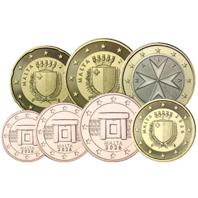 Malta-1,88Euro-2026-1-cent-1-euro-kleinmuenzensatz-RS