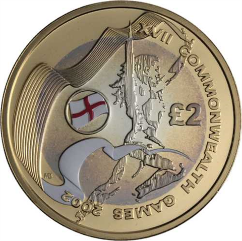 Großbritannien-4x2Pfund-2002-AGstgl-CommonwealthGames-Etui