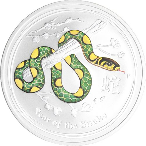 Australien-1 Dollar-2013-AGstgl-Schlange-FD-Farbe-RS