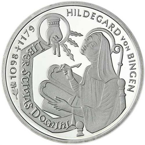 Deutschland 10 DM Silber 1998 Stgl. Die Heilige Hildengard von Bingen I