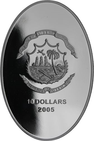 Liberia-10 Dollar-2005-AGpp-Rauch Sixtinische Kapelle-RS