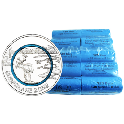 Deutschland-5-Euro-Subpolare-Zone-bfr-Rollen-III