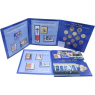Mix-12x1 Euro+ Briefmarken-2003-Stgl-Kursmünzen-Folder RS