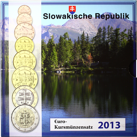 Slowakei 3,88 Euro 2013 bfr. Sondersatz mit 2 Euro Byzantinische Mission von Kyrill geschlossen